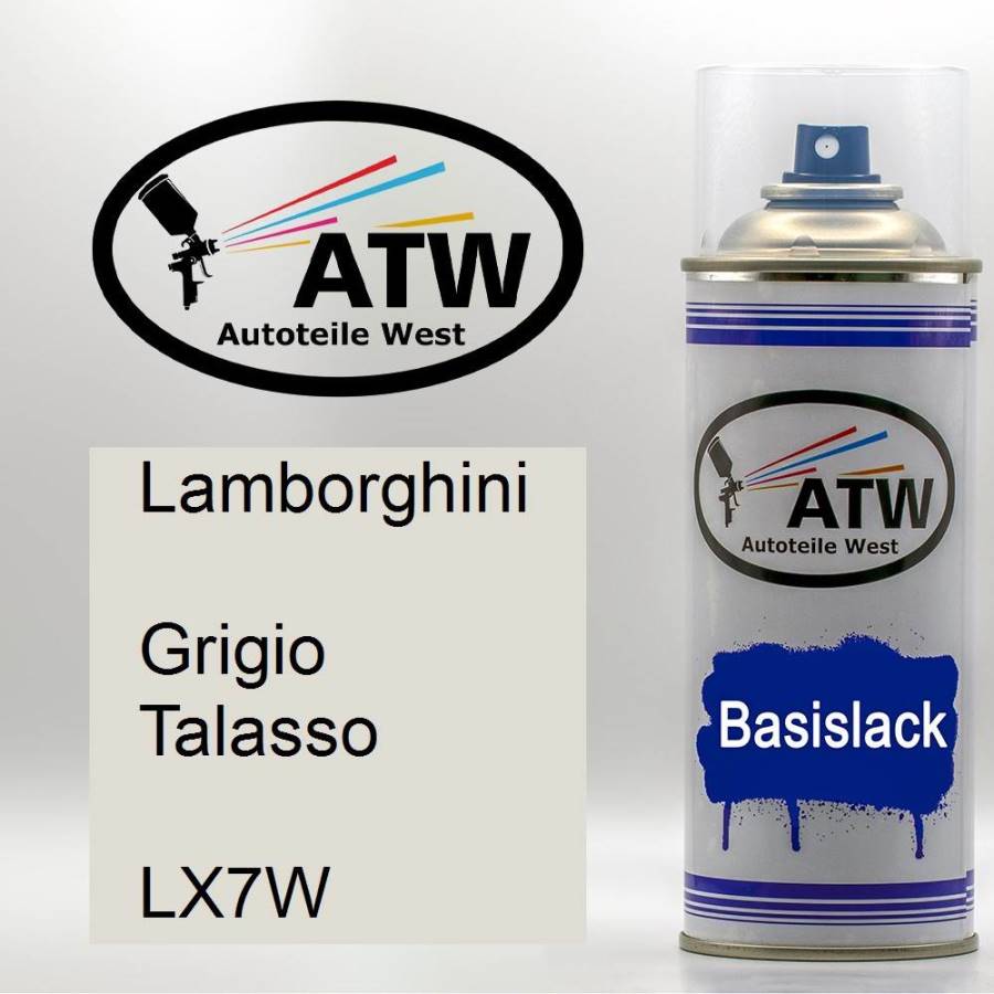 Lamborghini, Grigio Talasso, LX7W: 400ml Sprühdose, von ATW Autoteile West.